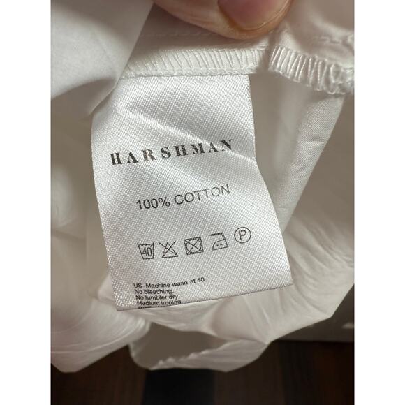 Harshman Sz 2X Maureen Cotton Poplin Tunic Top Quiet Luxury‎ in White NEW - Picture 5 of 6